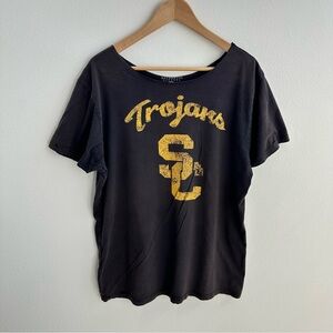 USC Trojans off-the-shoulder football tee
